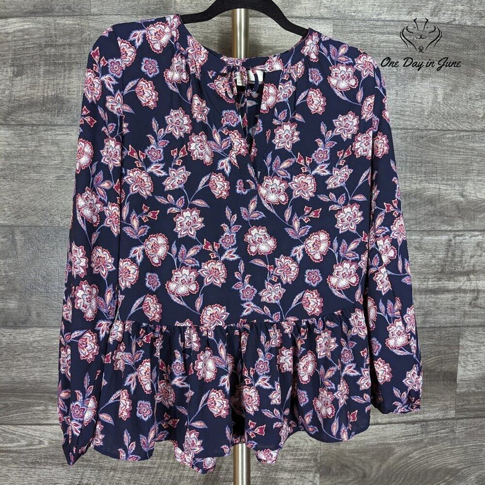Loft Long Sleeve Floral Blouse Size XS
